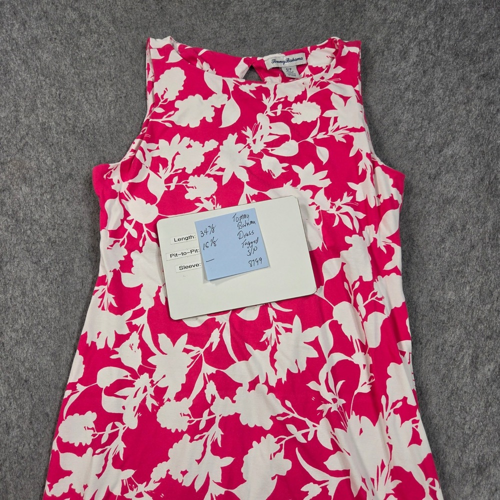 Tommy Bahama Shift Dress Womens Small Pink White Floral Sleeveless SW621167 - Picture 4 of 8